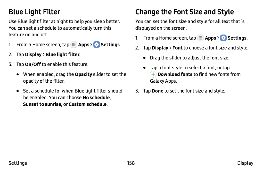 Change the Font Size and Style Galaxy Note7 Verizon