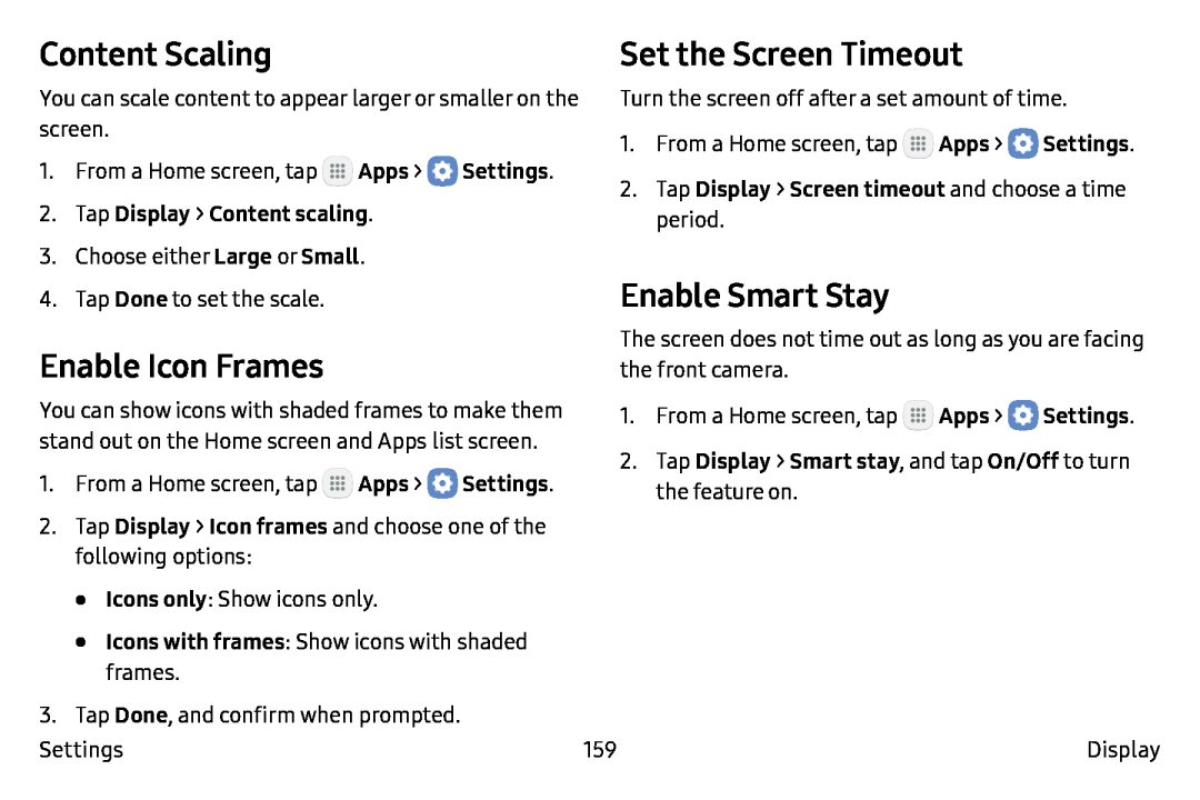 Enable Icon Frames Galaxy Note7 Verizon