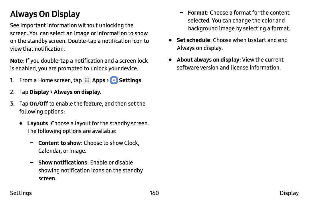 Always On Display Galaxy Note7 Verizon