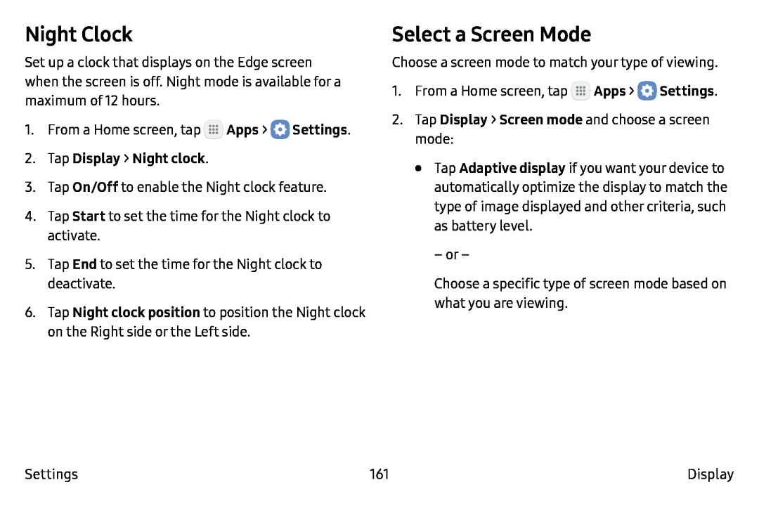 Night Clock Galaxy Note7 Verizon