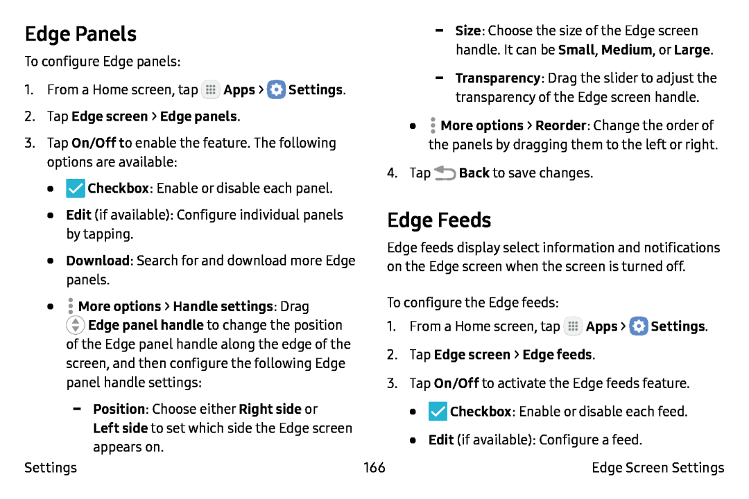 •More options > Handle settings: Drag Galaxy Note7 Verizon