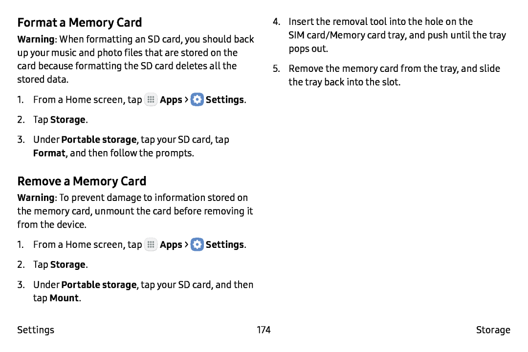 Format a Memory Card Galaxy Note7 Verizon