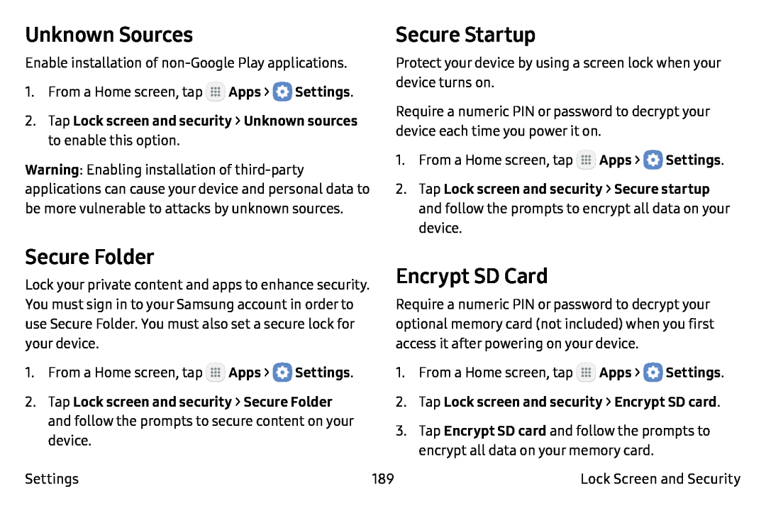 Encrypt SD Card Galaxy Note7 Verizon