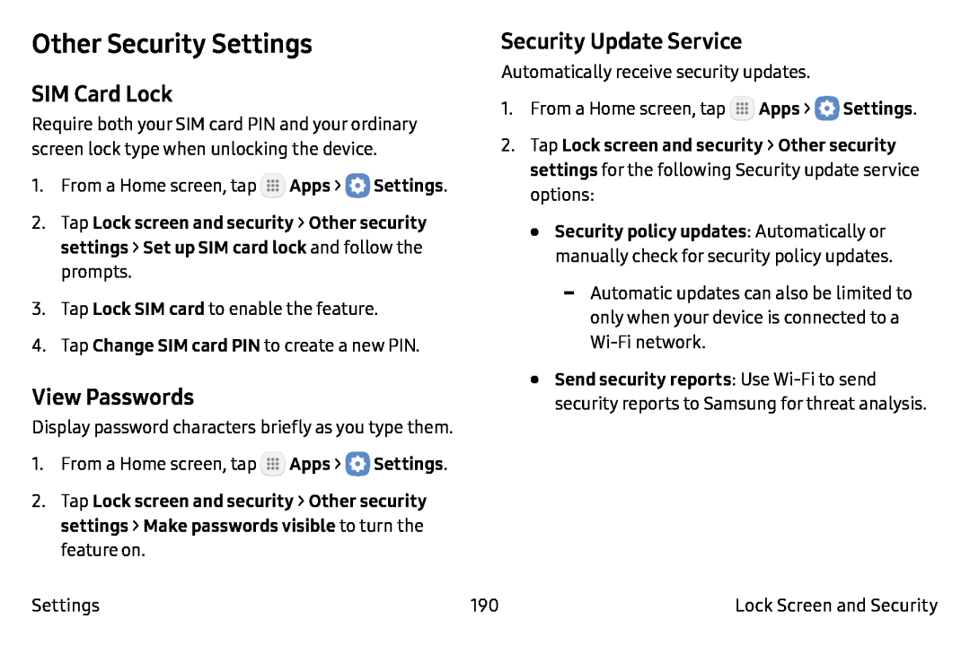 View Passwords Galaxy Note7 Verizon