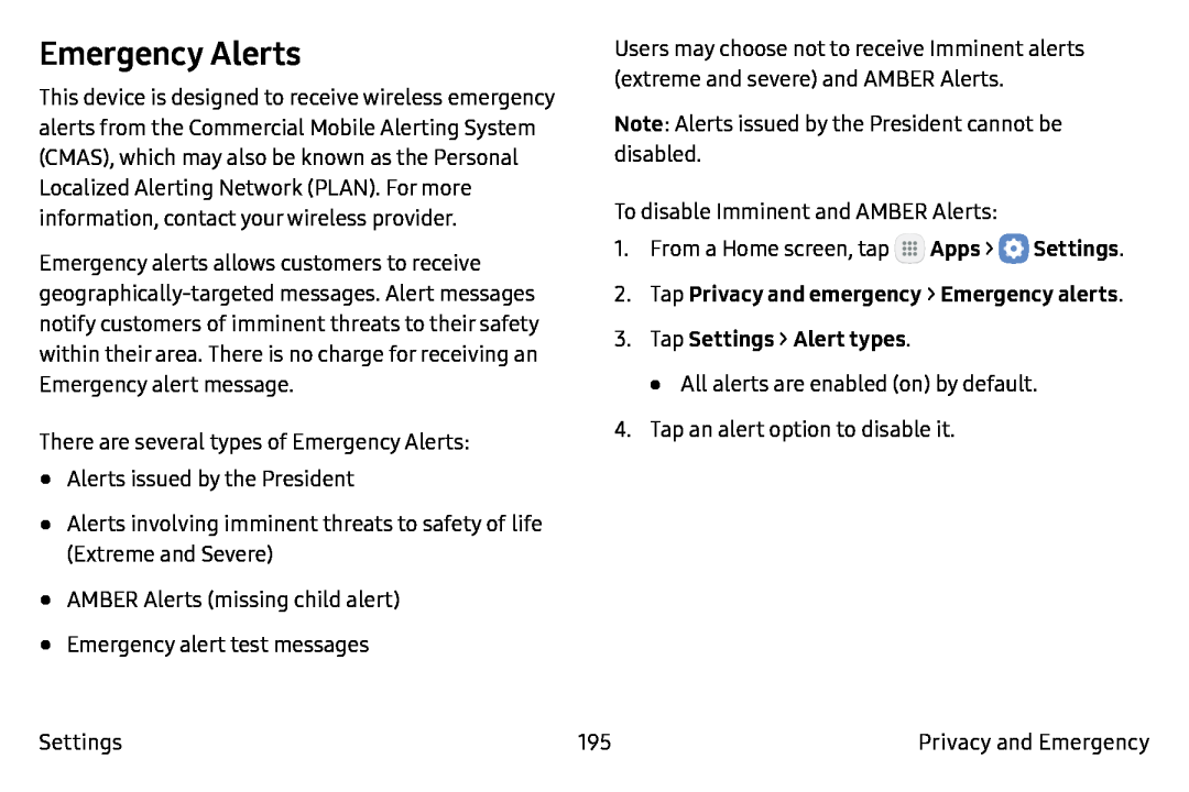 Emergency Alerts Galaxy Note7 Verizon