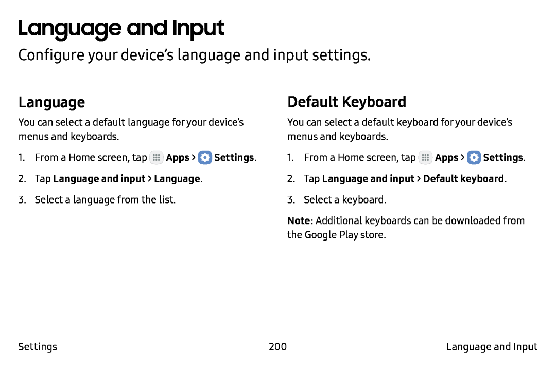 Configure your device’s language and input settings Galaxy Note7 Verizon