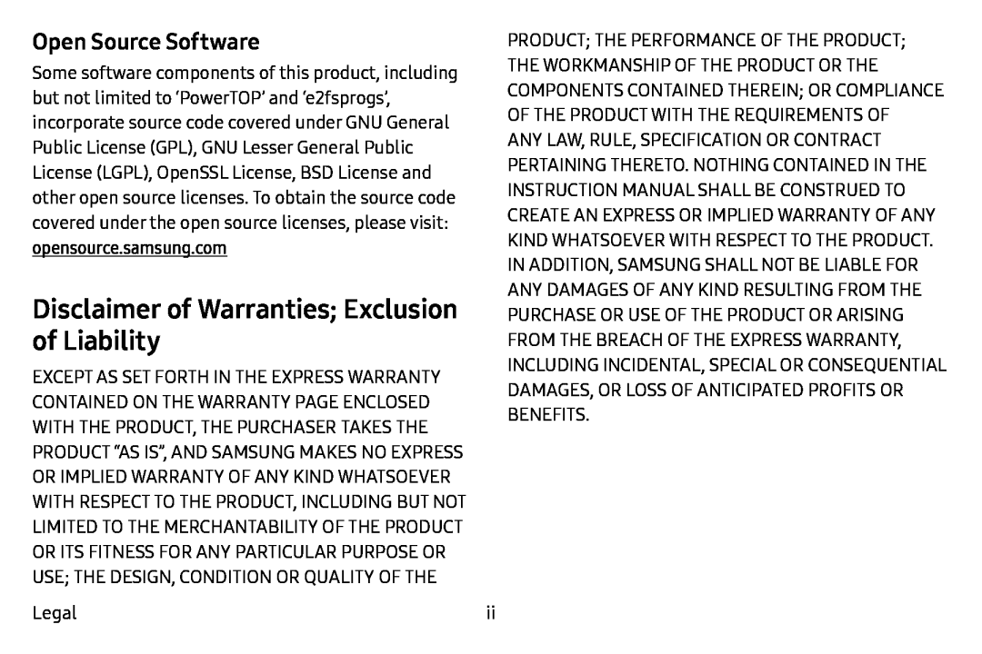 Disclaimer of Warranties; Exclusion of Liability Galaxy Note7 Verizon