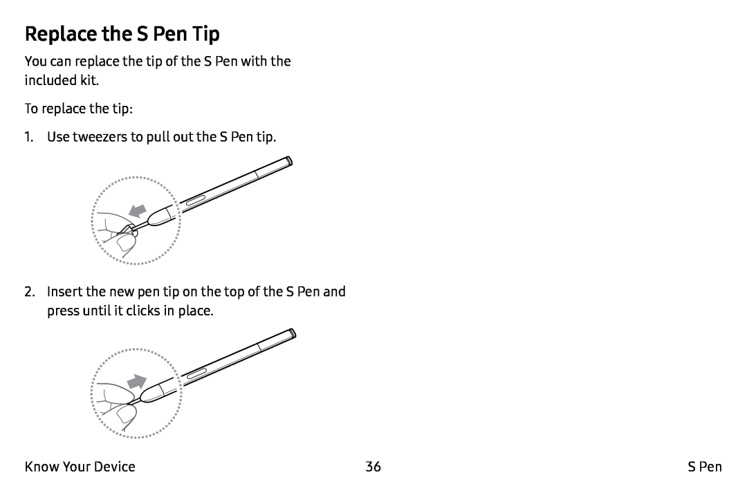 Replace the S Pen Tip Galaxy Note7 Verizon