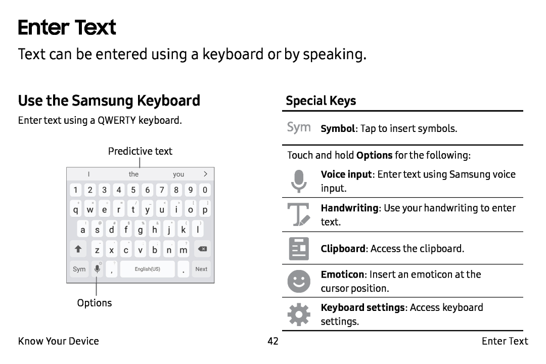 Use the Samsung Keyboard Galaxy Note7 Verizon