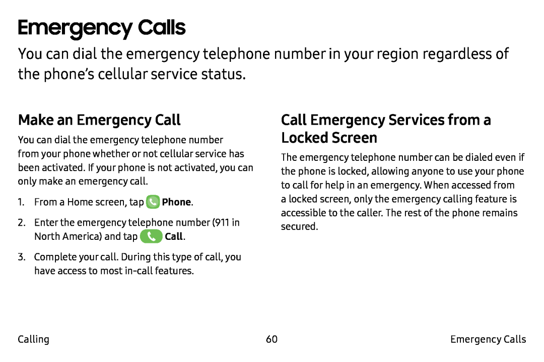 Emergency Calls Galaxy Note7 Verizon