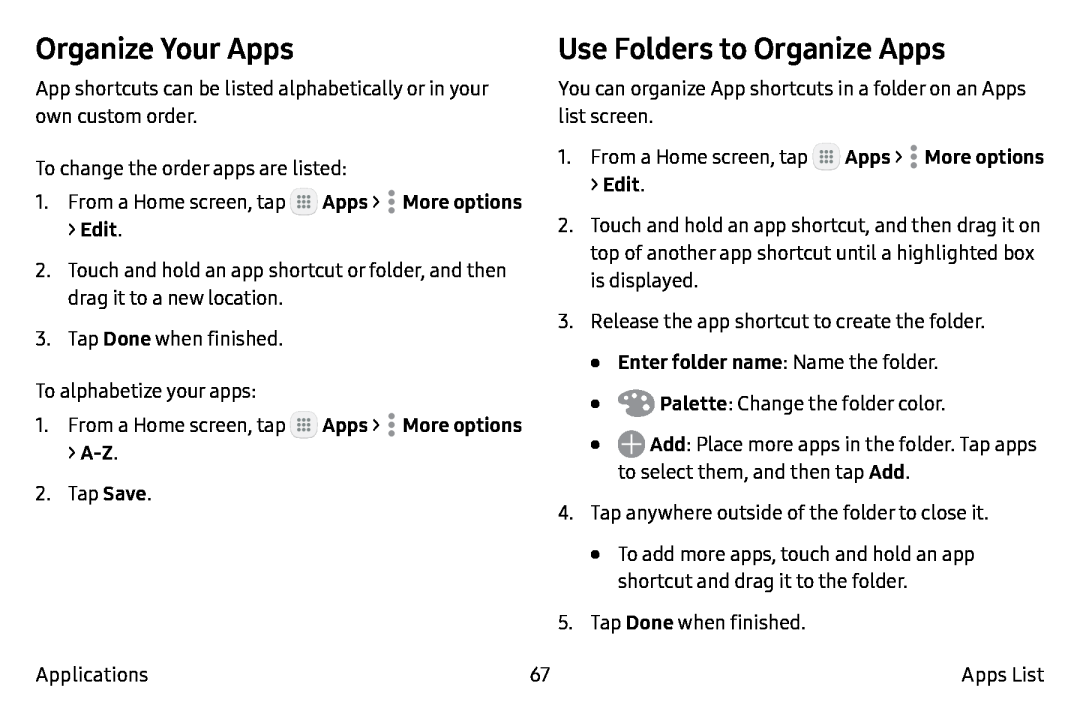 Organize Your Apps Galaxy Note7 Verizon