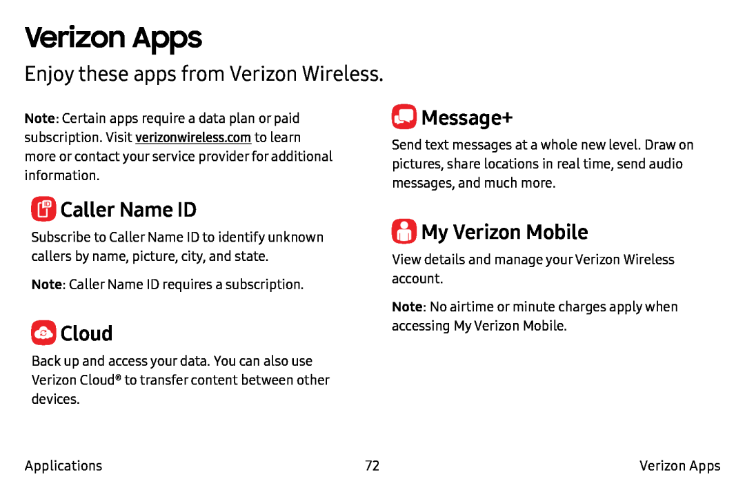 Verizon Apps Galaxy Note7 Verizon