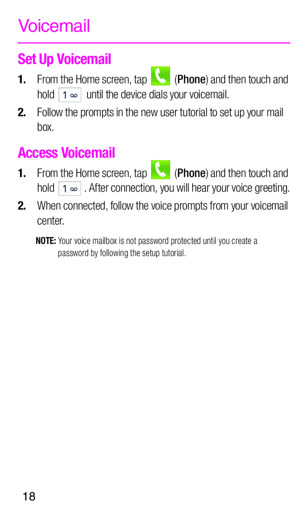 Set Up Voicemail Access Voicemail