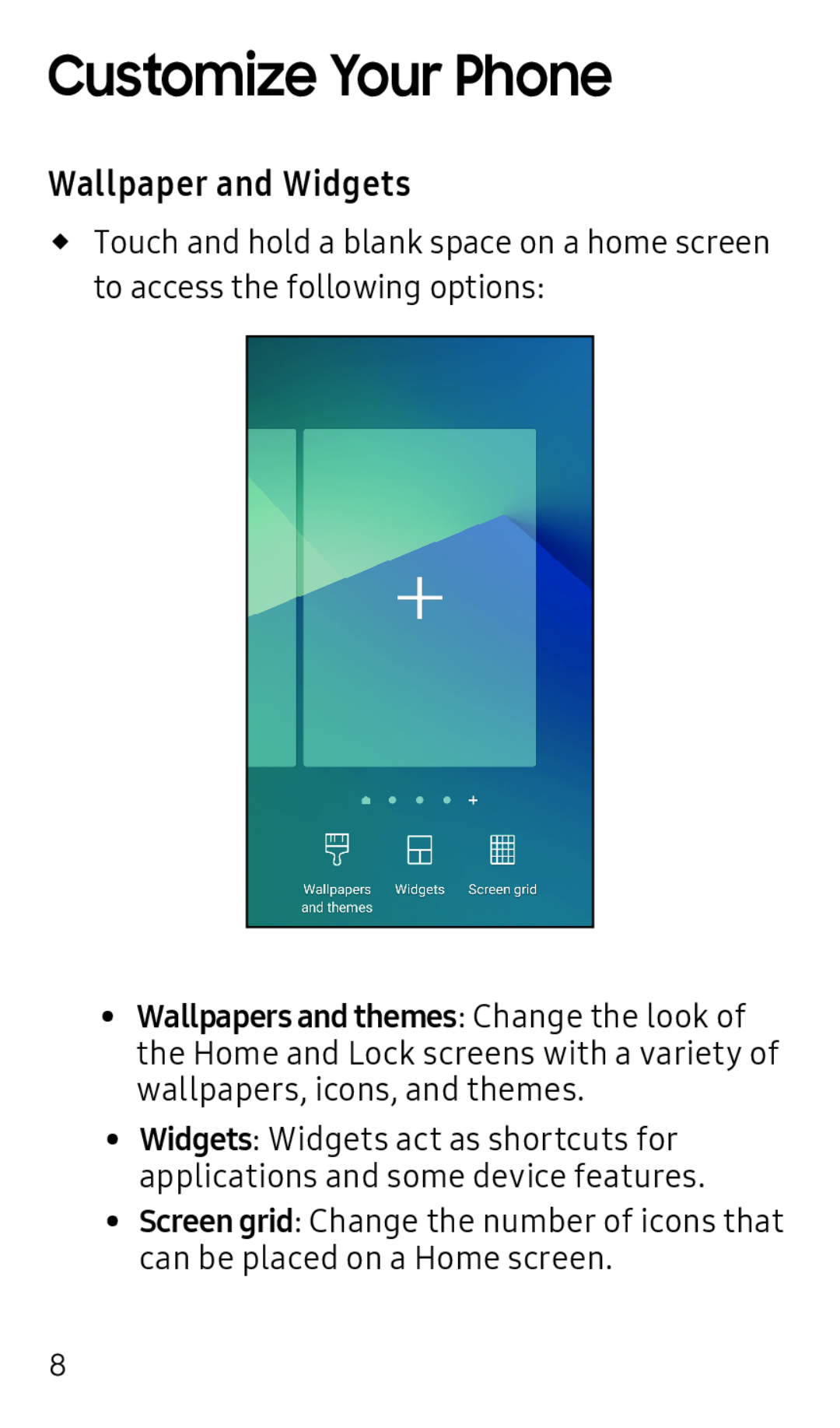 Wallpaper and Widgets Galaxy J3 2017 Metro PCS
