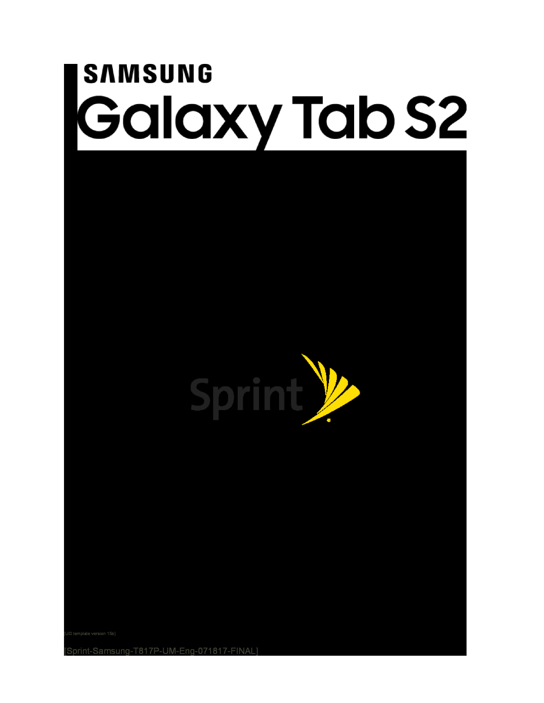 Galaxy Tab S2 9.7 Sprint SM-T817PZKASPR