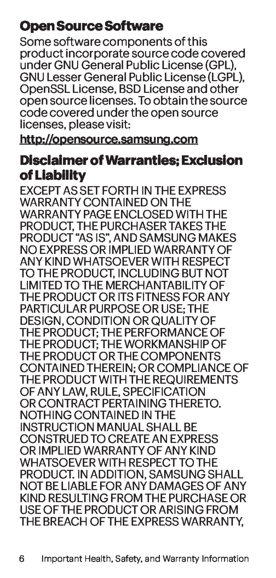 Disclaimer of Warranties; Exclusion of Liability Galaxy Tab E 8.0 Sprint