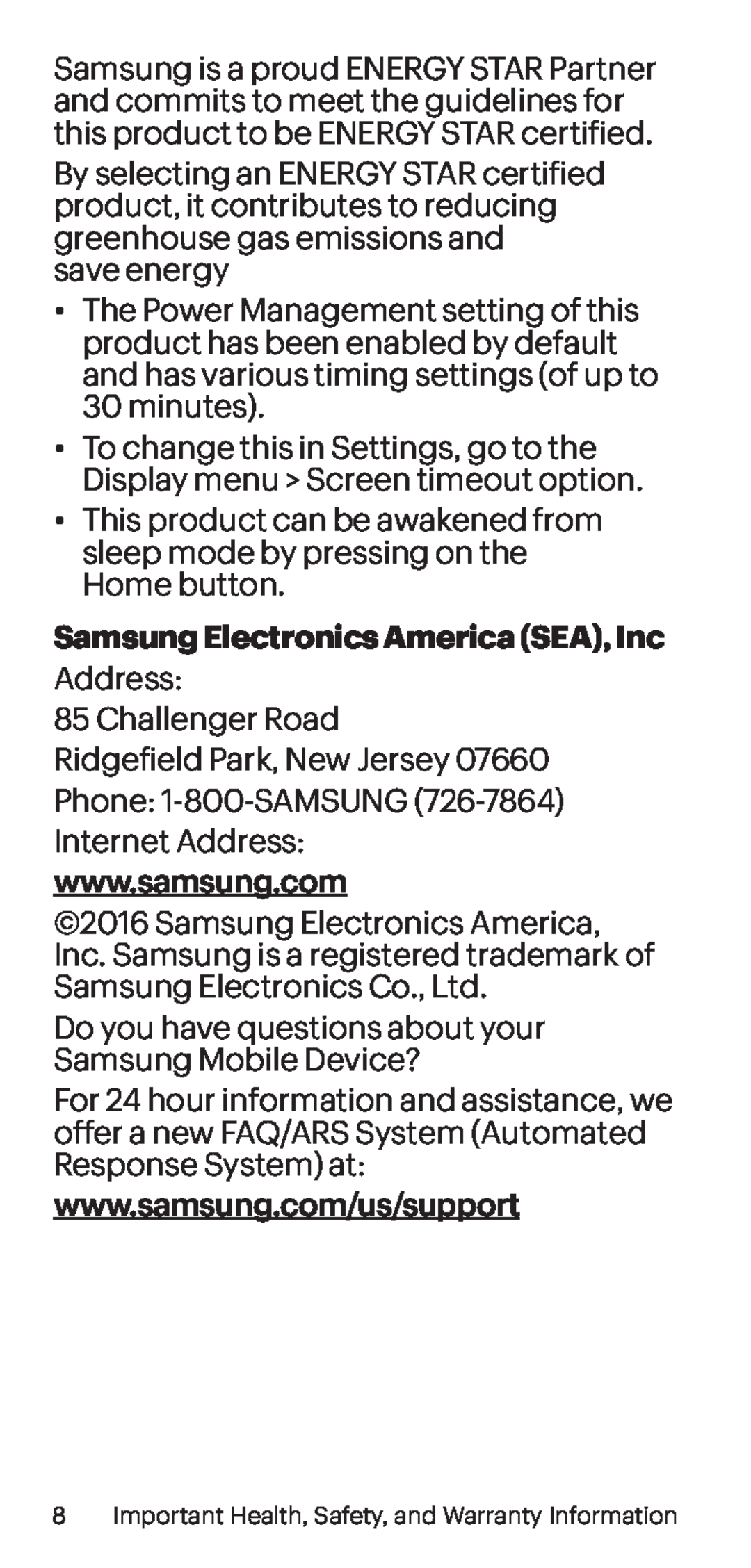 Samsung Electronics America (SEA), Inc Galaxy Tab E 8.0 Sprint