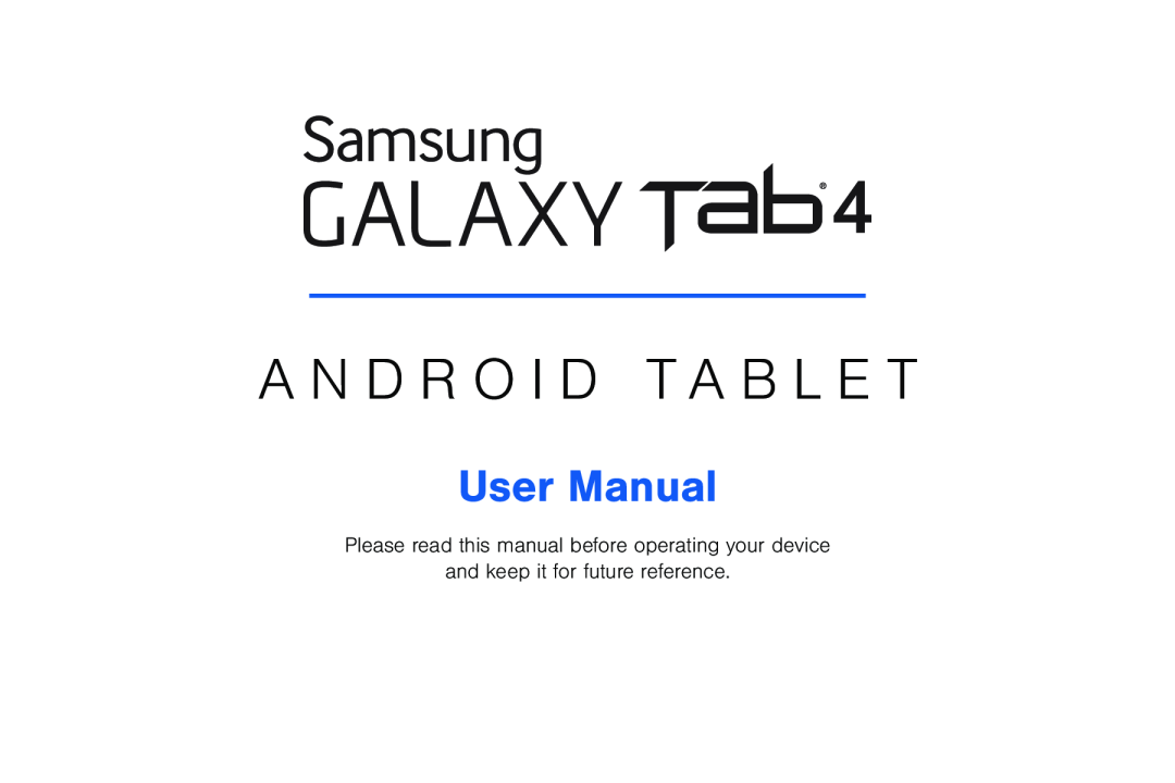 User Manual Galaxy Tab 4 10.1 Verizon