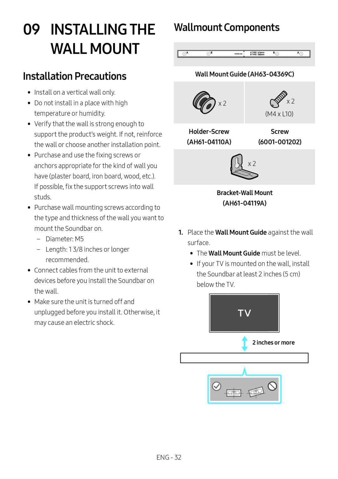 Installation Precautions Dolby Atmos HW-N850