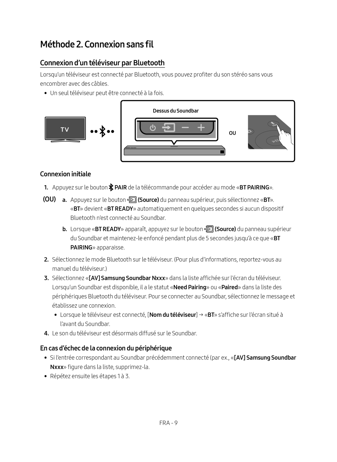 Connexion d’un téléviseur par Bluetooth Dolby Atmos HW-N850