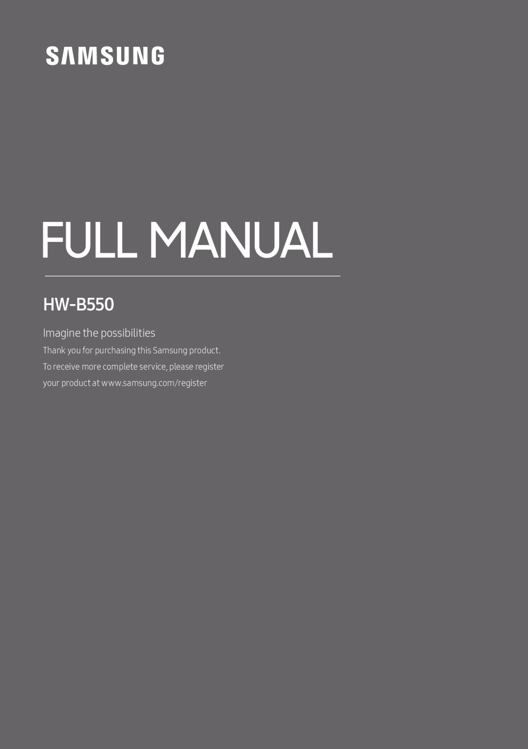 Standard HW-B550 HW-B550/ZA